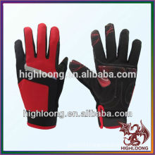 Durable Wholesale Red Female Windproof Polyester Cycling Gloves